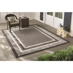 Home Decorators Collection Eternity Black 8 ft. x 10 ft. Indoor/Outdoor Area Rug -Home Decorators Soldes black home decorators collection outdoor rugs 19447 77 1000