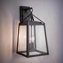 Home Decorators Collection Blakeley Transitional 2-Light Black Outdoor Wall Lantern with Beveled Glass -Home Decorators Soldes black home decorators collection outdoor sconces 19905 66 1000