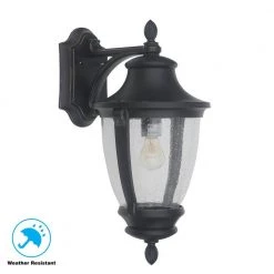 Home Decorators Collection Wilkerson 1-Light Black Outdoor Wall Lantern Sconce -Home Decorators Soldes black home decorators collection outdoor sconces 23452 a0 1000