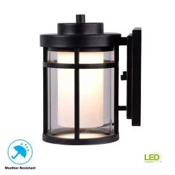 Home Decorators Collection Black Outdoor LED Wall Lantern Sconce -Home Decorators Soldes black home decorators collection outdoor sconces dw7031bk 4f 1000