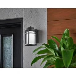 Home Decorators Collection Black Outdoor LED Wall Lantern Sconce -Home Decorators Soldes black home decorators collection outdoor sconces dw7031bk c3 1000
