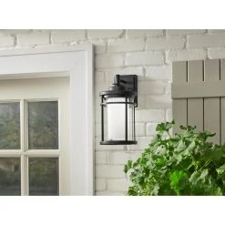 Home Decorators Collection Black Outdoor LED Wall Lantern Sconce -Home Decorators Soldes black home decorators collection outdoor sconces dw7178bk 4f 1000