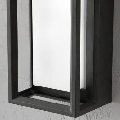 Home Decorators Collection Hubspace Modern 1-Light Black LED Outdoor Wall Lantern Sconce with Color Changing Light Output from 3000K-6000K (1-Pack) -Home Decorators Soldes black home decorators collection outdoor sconces g19226 66 1000