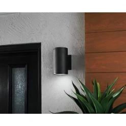 Home Decorators Collection Rodham Black LED Outdoor Wall Lantern Sconce -Home Decorators Soldes black home decorators collection outdoor sconces izc1691l 2 e1 1000