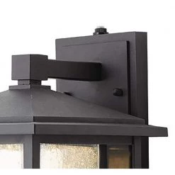 Home Decorators Collection Mauvo Canyon Collection Black Outdoor Seeded Glass Dusk to Dawn Wall Lantern Sconce -Home Decorators Soldes black home decorators collection outdoor sconces kb 06304 del 1d 1000