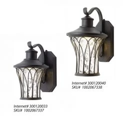 Home Decorators Collection Avia Falls Black Outdoor LED Dusk to Dawn Wall Lantern Sconce -Home Decorators Soldes black home decorators collection outdoor sconces led hd501 bk 1d 1000