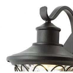 Home Decorators Collection Avia Falls Black Outdoor LED Dusk to Dawn Wall Lantern Sconce -Home Decorators Soldes black home decorators collection outdoor sconces led hd501bk med 66 1000