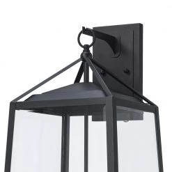 Home Decorators Collection Blakeley Transitional 3-Light Black Hardwired Extra Large Outdoor Wall Lantern Sconce with Beveled Glass -Home Decorators Soldes black home decorators collection outdoor sconces xl 19905 44 1000