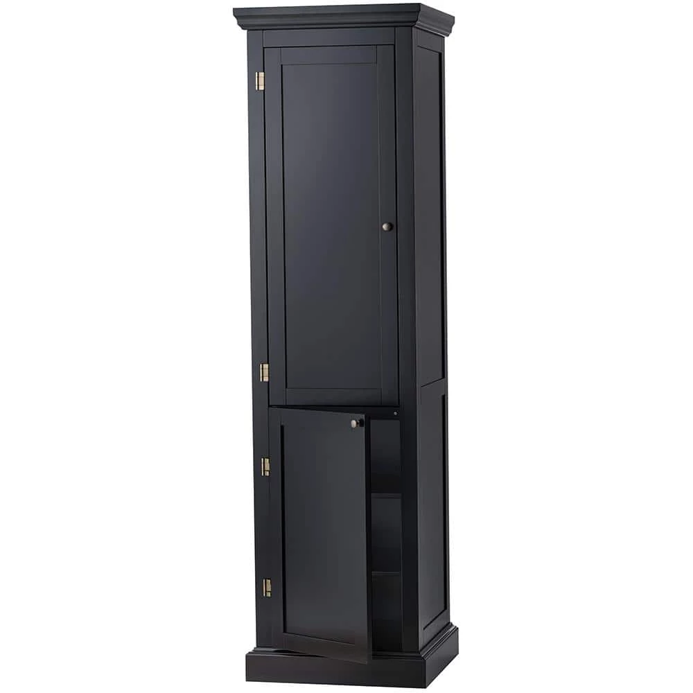 Home Decorators Collection Prescott Black Modular Kitchen Pantry with 2-Doors 5 Home Decorators Collection Prescott Black Modular Kitchen Pantry with 2-Doors - Image 3