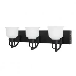 Home Decorators Collection Rockhill 22.07 in. 3-Light Black LED Vanity Light Dark LED -Home Decorators Soldes black home decorators collection vanity lighting 51779 77 1000