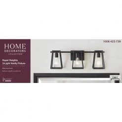 Home Decorators Collection Hazel Heights 24 in. 3-Light Black Rustic Farmhouse Bathroom Vanity Light -Home Decorators Soldes black home decorators collection vanity lighting knt1303ax 02 44 1000