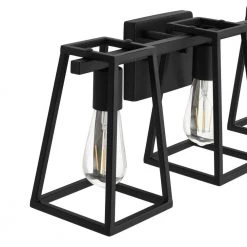 Home Decorators Collection Hazel Heights 24 in. 3-Light Black Rustic Farmhouse Bathroom Vanity Light -Home Decorators Soldes black home decorators collection vanity lighting knt1303ax 02 77 1000