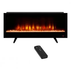 Home Decorators Collection 48 in. W View Wall Mount Electric Fireplace in Black -Home Decorators Soldes black home decorators collection wall mounted electric fireplaces sp6975 44 1000