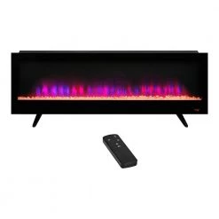 Home Decorators Collection 60 in. W View Wall Mount Electric Fireplace in Black -Home Decorators Soldes black home decorators collection wall mounted electric fireplaces sp6976 c3 1000