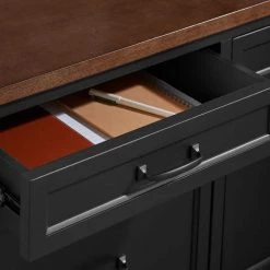 Home Decorators Collection Appleton 4 Drawer Black and Walnut Wood Lateral File Console (41.5 in. W x 30.5 in. H) -Home Decorators Soldes black walnut home decorators collection file cabinets sk19346e2r2 b 1d 1000