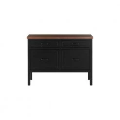 Home Decorators Collection Appleton 4 Drawer Black and Walnut Wood Lateral File Console (41.5 in. W x 30.5 in. H) -Home Decorators Soldes black walnut home decorators collection file cabinets sk19346e2r2 b 4f 1000
