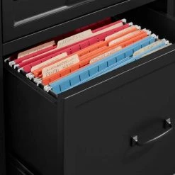 Home Decorators Collection Appleton 4 Drawer Black and Walnut Wood Lateral File Console (41.5 in. W x 30.5 in. H) -Home Decorators Soldes black walnut home decorators collection file cabinets sk19346e2r2 b 66 1000