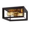 Home Decorators Collection Walden Forge 2-Light Black Frame Flush Mount Ceiling Light with Antique Brass Sockets -Home Decorators Soldes black with antique brass home decorators collection flush mount lights hd 1550 i 64 1000