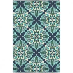 Home Decorators Collection Bayview Blue/Aqua 5 ft 3 in x 7 ft 6 in Outdoor Area Rug