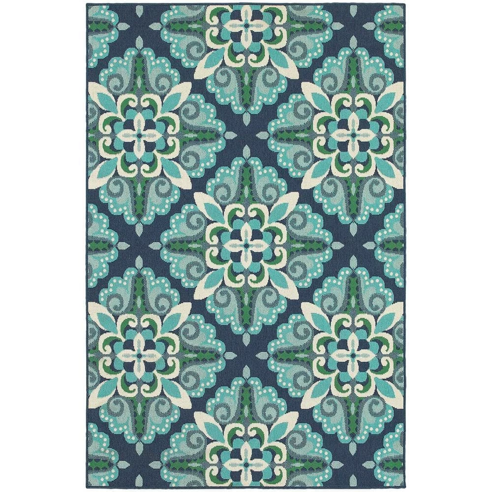Home Decorators Collection Bayview Blue/Aqua 5 ft 3 in x 7 ft 6 in Outdoor Area Rug 3 Home Decorators Collection Bayview Blue/Aqua 5 ft 3 in x 7 ft 6 in Outdoor Area Rug