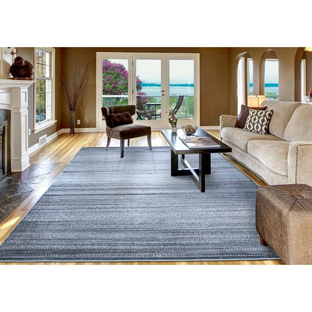 Home Decorators Collection Briar Blue 8 ft. x 10 ft. Area Rug 9 Home Decorators Collection Briar Blue 8 ft. x 10 ft. Area Rug - Image 7