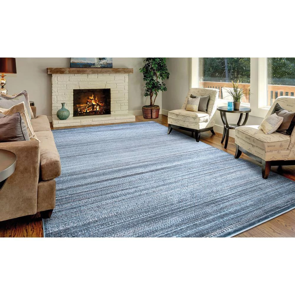 Home Decorators Collection Briar Blue 8 ft. x 10 ft. Area Rug 10 Home Decorators Collection Briar Blue 8 ft. x 10 ft. Area Rug - Image 8