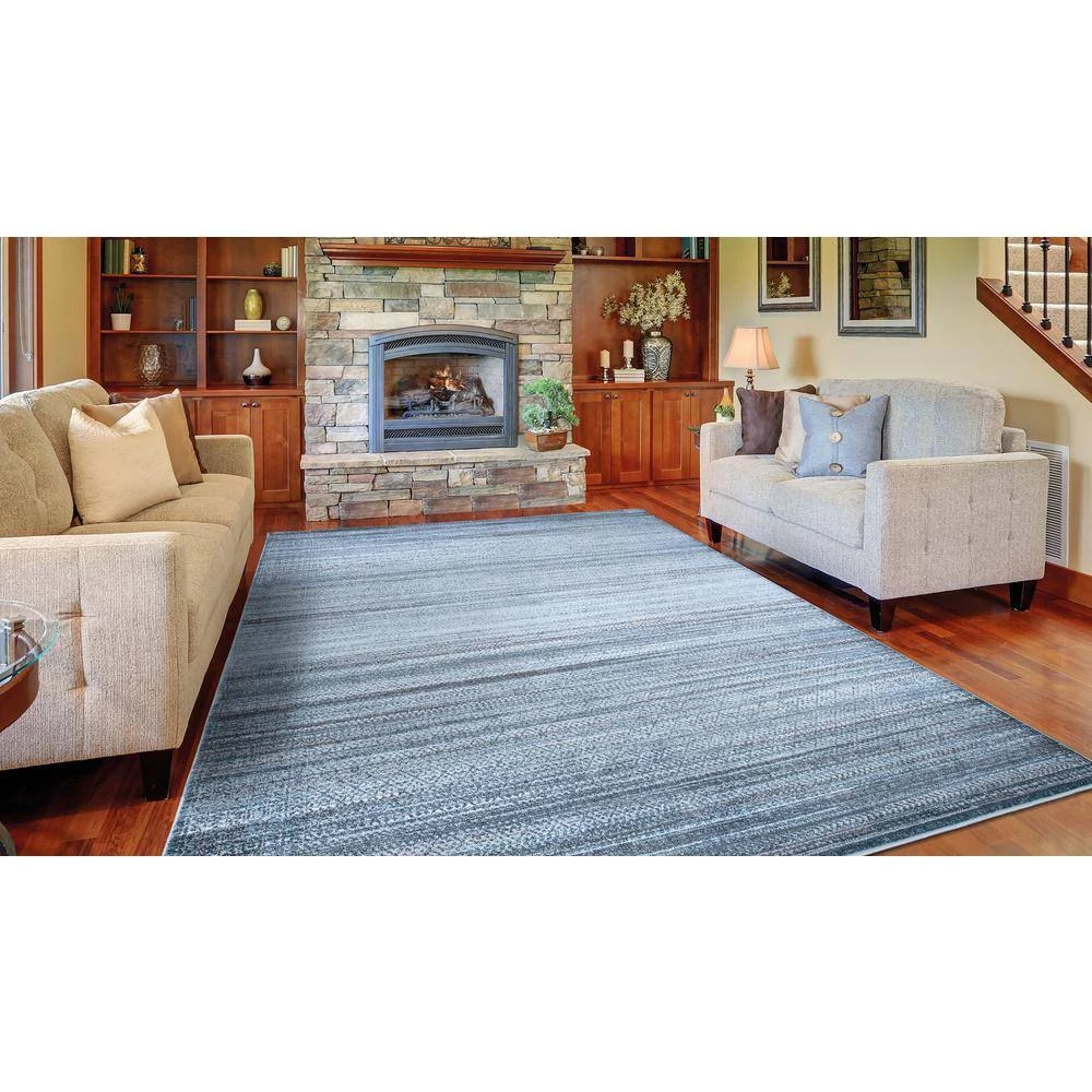 Home Decorators Collection Briar Blue 8 ft. x 10 ft. Area Rug 8 Home Decorators Collection Briar Blue 8 ft. x 10 ft. Area Rug - Image 6