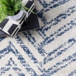 Home Decorators Collection Rosanne Geometric Herringbone Blue 8 ft. x 10 ft. Area Rug -Home Decorators Soldes blue home decorators collection area rugs rzbd94a 8010 4f 1000