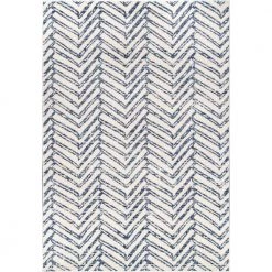 Home Decorators Collection Rosanne Geometric Herringbone Blue 8 ft. x 10 ft. Area Rug