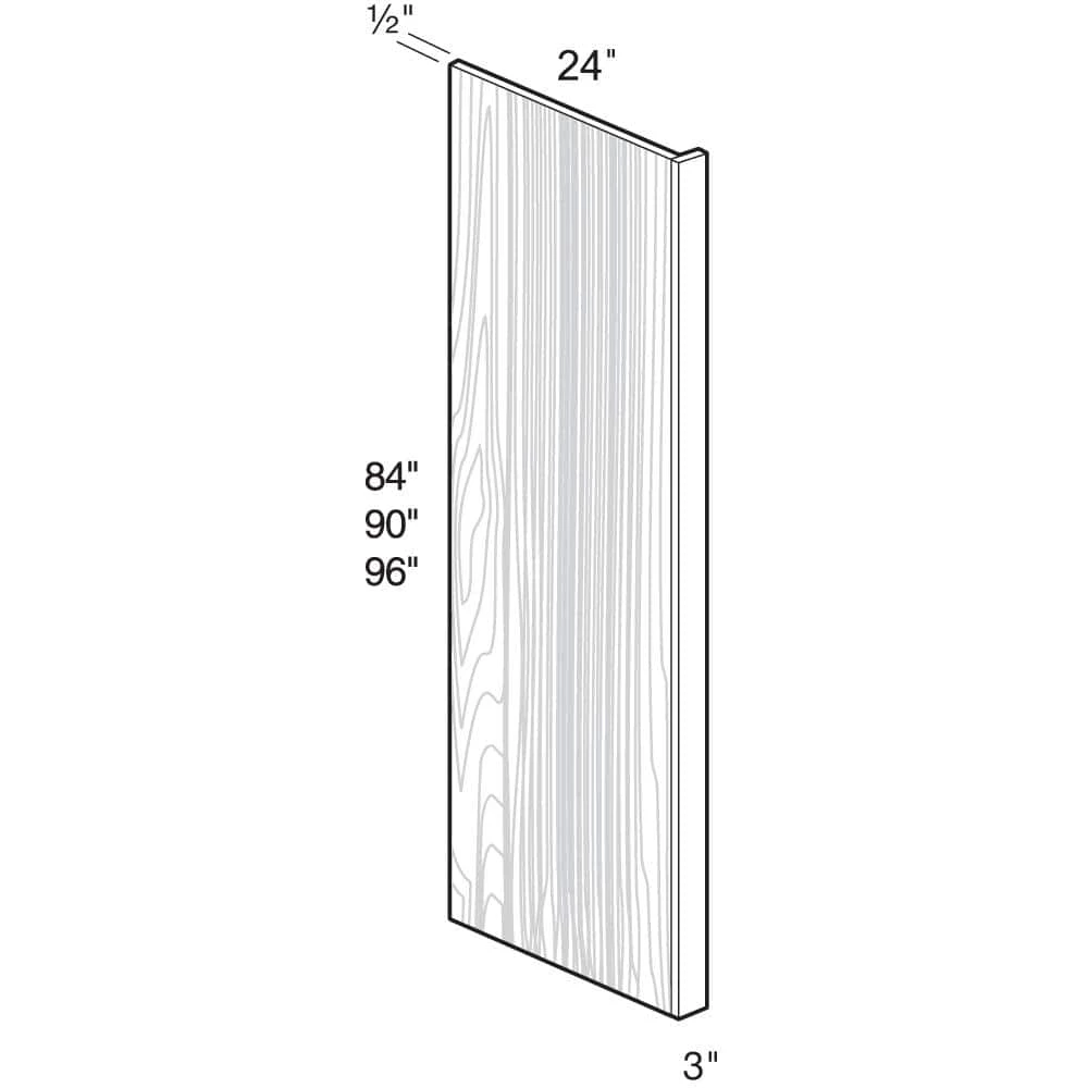 Home Decorators Collection Blue Painted Shaker Stock Assembled Plywood Kitchen Cabinetr Refrigerator End Panel 3 in. x 96 in. x 24 in. 4 Home Decorators Collection Blue Painted Shaker Stock Assembled Plywood Kitchen Cabinetr Refrigerator End Panel 3 in. x 96 in. x 24 in. - Image 2