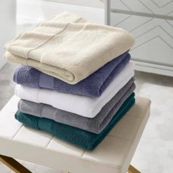 Home Decorators Collection Plush Soft Cotton 18-Piece Bath Towel Set in Bright White -Home Decorators Soldes bright white home decorators collection bath towels 18 piece bright white 40 1000