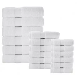 Home Decorators Collection Plush Soft Cotton 18-Piece Bath Towel Set in Bright White