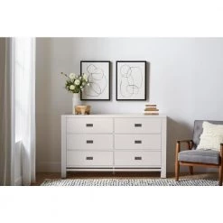 Home Decorators Collection Calden Bright White 6-Drawer Dresser (36 in. H x 60 in. W x 18 in. D) -Home Decorators Soldes bright white home decorators collection dressers campaign dresse 40 1000