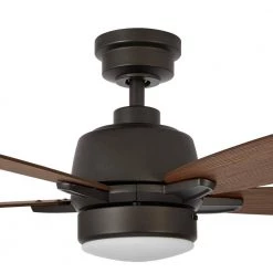 Home Decorators Collection Fawndale 46 in. Indoor Integrated LED Bronze Ceiling Fan with Light Kit, 5 Reversible Blades and Remote Control -Home Decorators Soldes bronze home decorators collection ceiling fans with lights 52021 77 1000