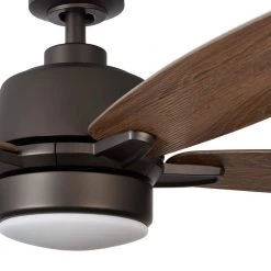 Home Decorators Collection Fawndale 46 in. Indoor Integrated LED Bronze Ceiling Fan with Light Kit, 5 Reversible Blades and Remote Control -Home Decorators Soldes bronze home decorators collection ceiling fans with lights 52021 d4 1000
