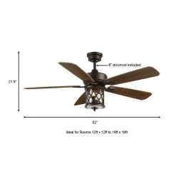 Home Decorators Collection Pine Meadows 52 in. Indoor/Outdoor LED Bronze Damp Rated Downrod Ceiling Fan with Dimmable Light Kit and Remote Control 20 Home Decorators Collection Pine Meadows 52 in. Indoor/Outdoor LED Bronze Damp Rated Downrod Ceiling Fan with Dimmable Light Kit and Remote Control -Home Decorators Soldes bronze home decorators collection ceiling fans with lights 52117 a0 1000