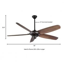 Home Decorators Collection Altura II 68 in. Indoor Bronze Ceiling Fan with Downrod, Remote and Reversible Motor; Light Kit Adaptable -Home Decorators Soldes bronze home decorators collection ceiling fans without lights 94468 a0 1000