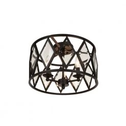 Home Decorators Collection Tessali 16 in. 3-Light Bronze Prismatic Glass Flush Mount Ceiling Light -Home Decorators Soldes bronze home decorators collection flush mount lights 20364 001 77 1000