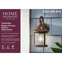 Home Decorators Collection Cambridge Bronze Motion Sensing Outdoor Coach Light Sconce -Home Decorators Soldes bronze home decorators collection outdoor sconces gem1691am 6 44 1000