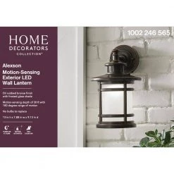 Home Decorators Collection Oil-Rubbed Bronze Motion Sensor Outdoor Integrated LED Wall Lantern Sconce -Home Decorators Soldes bronze home decorators collection outdoor sconces jaq1691l 2 44 1000