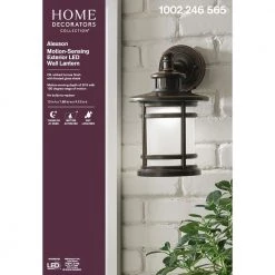 Home Decorators Collection Oil-Rubbed Bronze Motion Sensor Outdoor Integrated LED Wall Lantern Sconce -Home Decorators Soldes bronze home decorators collection outdoor sconces jaq1691l 2 4f 1000