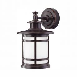 Home Decorators Collection Oil-Rubbed Bronze Motion Sensor Outdoor Integrated LED Wall Lantern Sconce