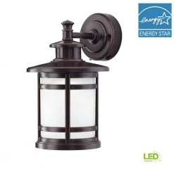 Home Decorators Collection Oil-Rubbed Bronze Motion Sensor Outdoor Integrated LED Wall Lantern Sconce -Home Decorators Soldes bronze home decorators collection outdoor sconces jaq1691l 2 66 1000