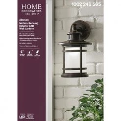 Home Decorators Collection Oil-Rubbed Bronze Motion Sensor Outdoor Integrated LED Wall Lantern Sconce -Home Decorators Soldes bronze home decorators collection outdoor sconces jaq1691l 2 fa 1000