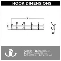 Home Decorators Collection Rustic 27 in. L Brown and Black Hook Rail -Home Decorators Soldes brown and black home decorators collection hooks r44454h fbp u 4f 1000