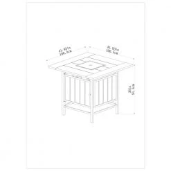 Home Decorators Collection Wenmare 42 in. x 36 in. Counter Height Steel Square Propane Gas Firepit -Home Decorators Soldes brown home decorators collection gas fire pits fhts80315 66 1000