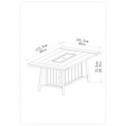 Home Decorators Collection Wenmare 40 in. x 28.50 in. Rectangular Steel Propane Gas Brown Fire Pit Table -Home Decorators Soldes brown home decorators collection gas fire pits fhts80323 66 1000