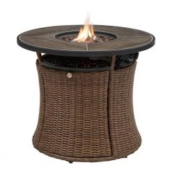 Home Decorators Collection Kettering 29.92 in. x 25 in. Round Steel Propane Gas Brown Fire Pit -Home Decorators Soldes brown home decorators collection gas fire pits fhws80121 40 1000