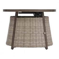 Home Decorators Collection Hayden 36.02 in. x 25 in. Round Steel Propane Gas Brown Fire Pit -Home Decorators Soldes brown home decorators collection gas fire pits fhws80126 1d 1000