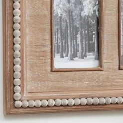 Home Decorators Collection 4" x 6" Natural Beaded Wood 2-Opening Picture Frame -Home Decorators Soldes brown home decorators collection picture frames m180394xxb 1d 1000